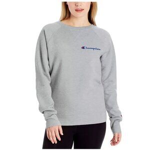 Champion Powerblend Sweatshirt Womens size Small Pullover Crew Neck Top Gray